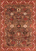 Machine Washable Oriental Orange Traditional Area Rugs, wshurb2843org