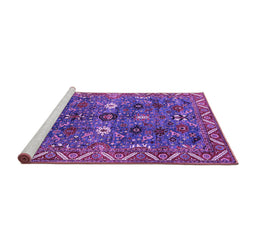 Sideview of Machine Washable Oriental Purple Traditional Area Rugs, wshurb2843pur
