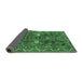 Sideview of Oriental Emerald Green Traditional Rug, urb2843emgrn