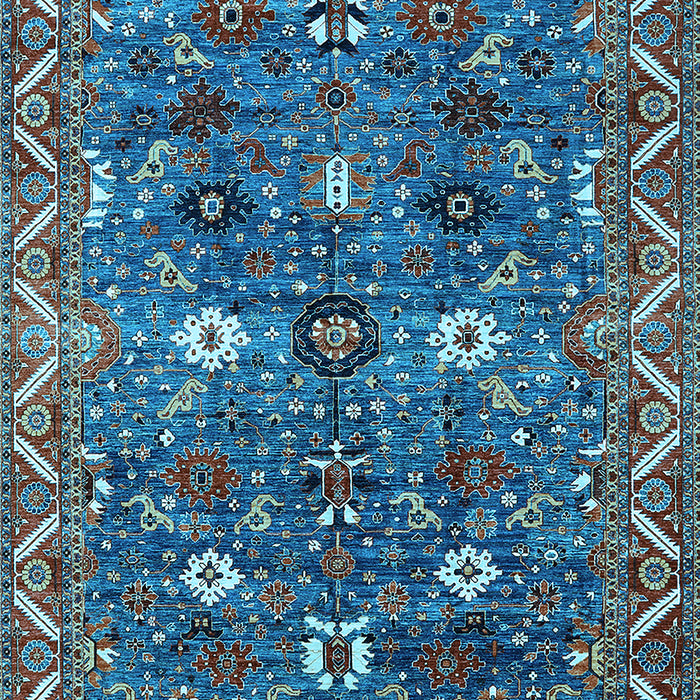 Oriental Light Blue Traditional Rug, urb2843lblu
