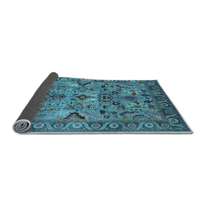 Sideview of Oriental Light Blue Traditional Rug, urb2844lblu
