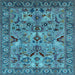Square Oriental Light Blue Traditional Rug, urb2844lblu