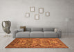 Machine Washable Oriental Orange Traditional Area Rugs in a Living Room, wshurb2844org