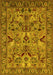 Machine Washable Oriental Yellow Traditional Rug, wshurb2844yw