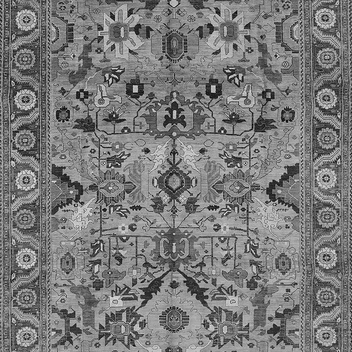 Machine Washable Oriental Gray Traditional Rug, wshurb2844gry