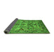 Sideview of Oriental Green Traditional Rug, urb2844grn