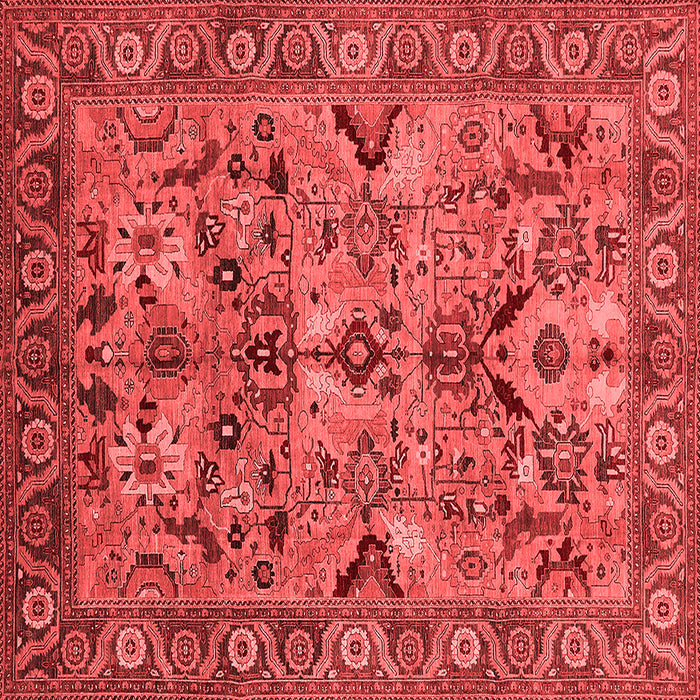 Machine Washable Oriental Red Traditional Rug, wshurb2844red