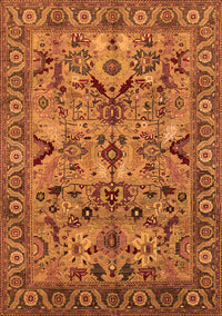 Oriental Orange Traditional Rug, urb2844org