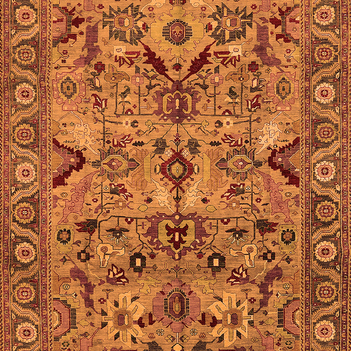 Oriental Orange Traditional Rug, urb2844org
