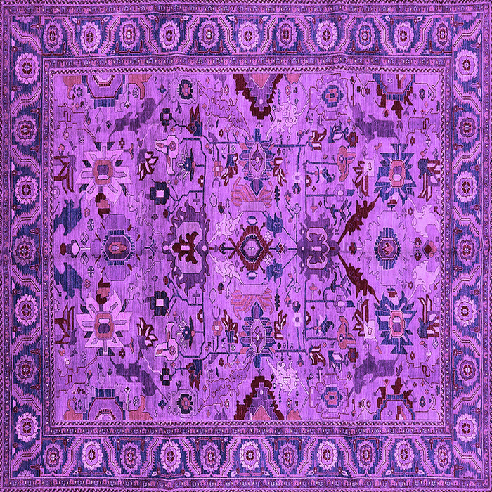 Square Oriental Purple Traditional Rug, urb2844pur