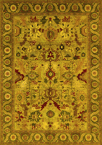 Oriental Yellow Traditional Rug, urb2844yw