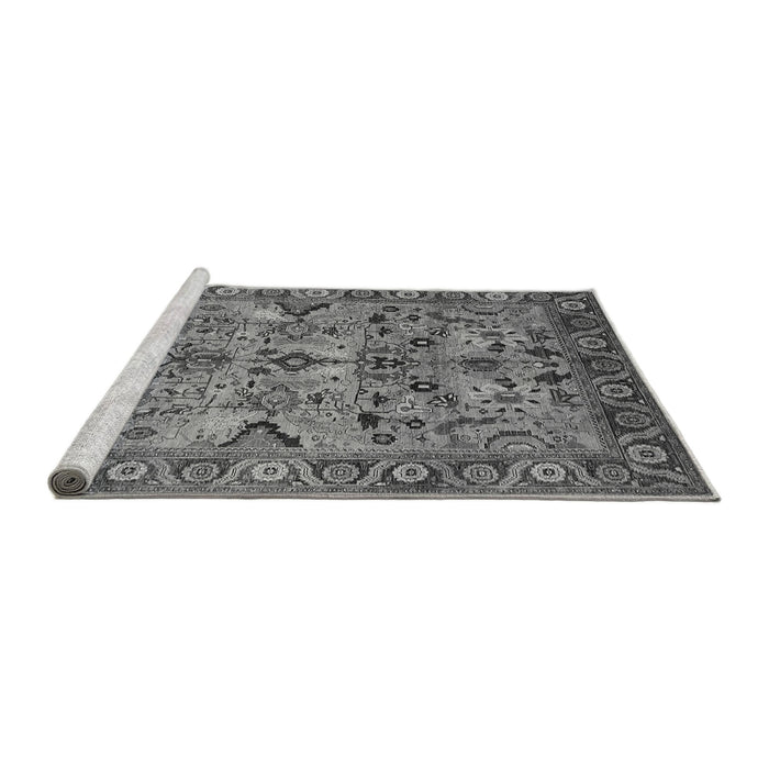 Sideview of Machine Washable Oriental Gray Traditional Rug, wshurb2844gry