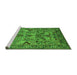 Sideview of Machine Washable Oriental Green Traditional Area Rugs, wshurb2844grn