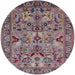 Round Machine Washable Industrial Modern Velvet Maroon Purple Rug, wshurb2844