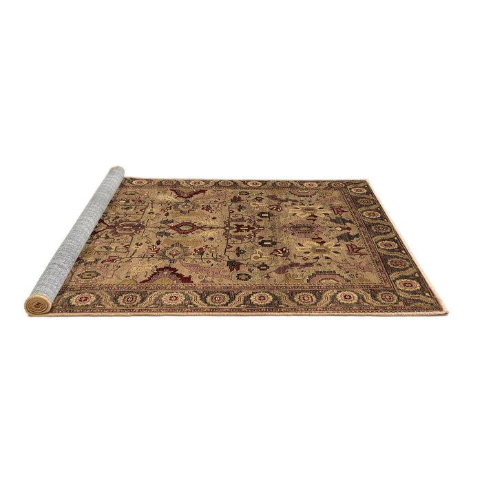Sideview of Machine Washable Oriental Brown Traditional Rug, wshurb2844brn