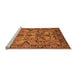 Sideview of Machine Washable Oriental Orange Traditional Area Rugs, wshurb2844org