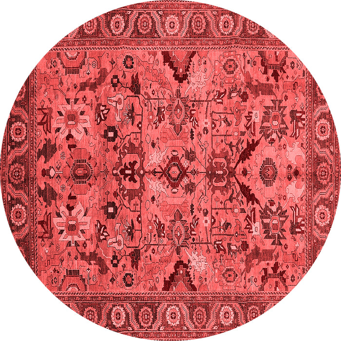 Machine Washable Oriental Red Traditional Rug, wshurb2844red
