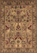 Machine Washable Oriental Brown Traditional Rug, wshurb2844brn