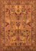 Machine Washable Oriental Orange Traditional Area Rugs, wshurb2844org