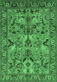 Oriental Emerald Green Traditional Rug, urb2844emgrn