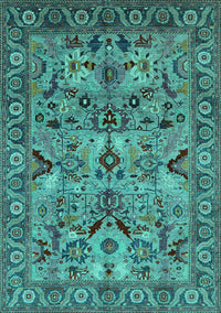 Oriental Turquoise Traditional Rug, urb2844turq