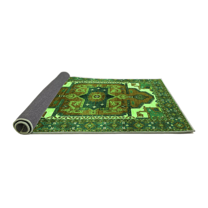 Sideview of Persian Green Traditional Rug, urb2845grn