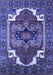 Machine Washable Persian Blue Traditional Rug, wshurb2845blu