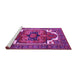 Sideview of Machine Washable Persian Pink Traditional Rug, wshurb2845pnk