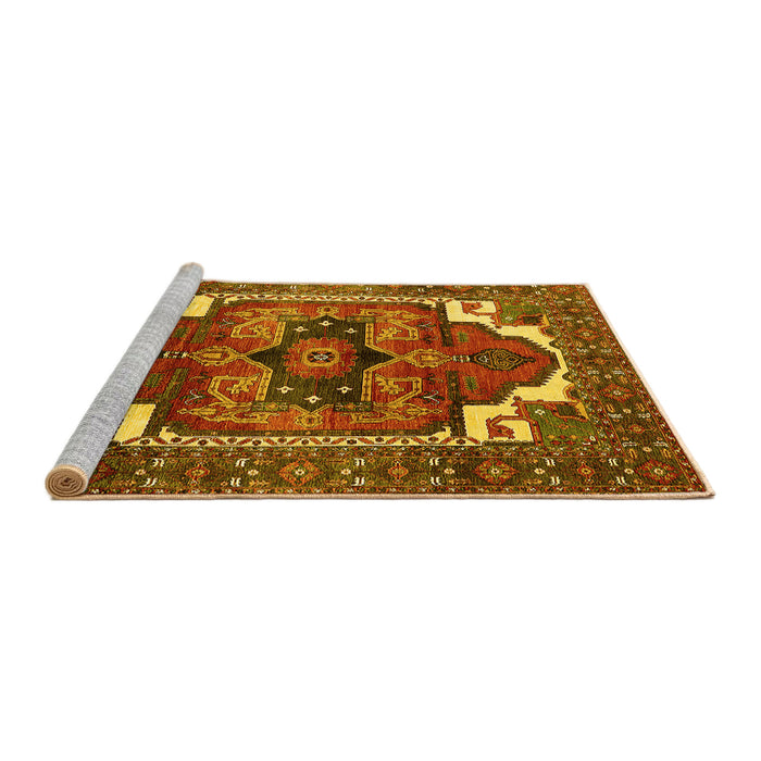 Sideview of Machine Washable Persian Yellow Traditional Rug, wshurb2845yw
