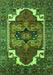 Machine Washable Persian Green Traditional Area Rugs, wshurb2845grn