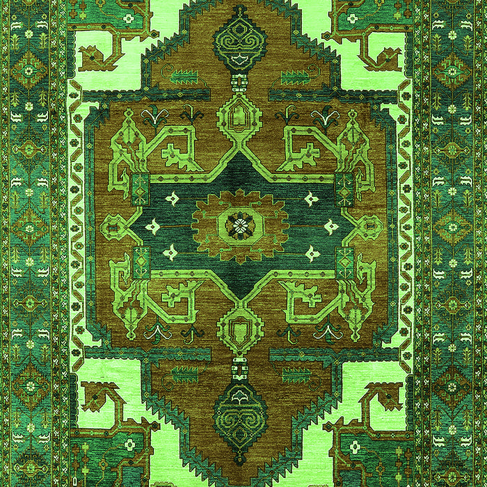 Machine Washable Persian Green Traditional Area Rugs, wshurb2845grn