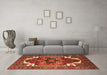 Machine Washable Persian Orange Traditional Area Rugs in a Living Room, wshurb2845org