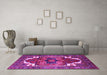 Machine Washable Persian Pink Traditional Rug in a Living Room, wshurb2845pnk