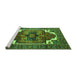 Sideview of Machine Washable Persian Green Traditional Area Rugs, wshurb2845grn