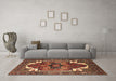 Machine Washable Persian Brown Traditional Rug in a Living Room,, wshurb2845brn