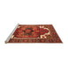 Sideview of Machine Washable Persian Orange Traditional Area Rugs, wshurb2845org