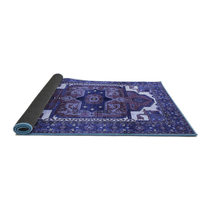 Sideview of Persian Blue Traditional Rug, urb2845blu