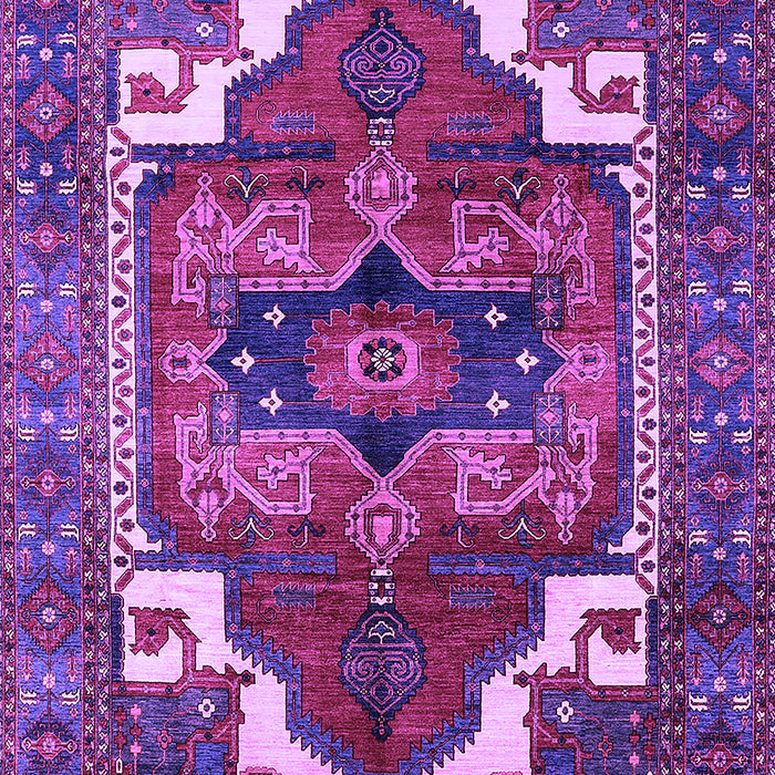 Machine Washable Persian Purple Traditional Area Rugs, wshurb2845pur