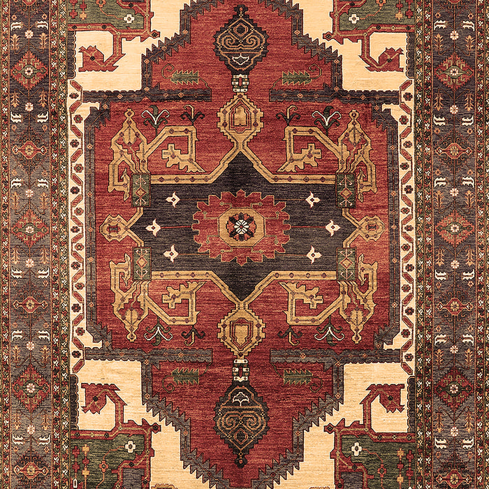 Machine Washable Persian Brown Traditional Rug, wshurb2845brn