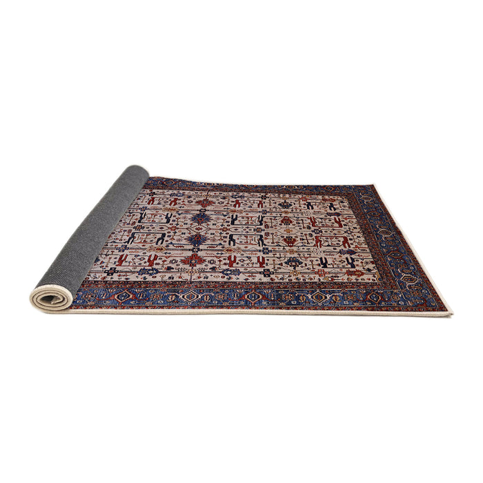 Sideview of Mid-Century Modern Purple Lily Purple Oriental Rug, urb2846