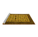 Sideview of Machine Washable Oriental Yellow Industrial Rug, wshurb2846yw