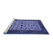 Sideview of Machine Washable Oriental Blue Industrial Rug, wshurb2846blu