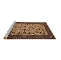 Sideview of Machine Washable Oriental Brown Industrial Rug, wshurb2846brn