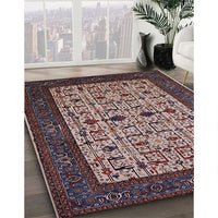 Mid-Century Modern Purple Lily Purple Oriental Rug, urb2846