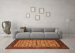 Machine Washable Oriental Orange Industrial Area Rugs in a Living Room, wshurb2846org