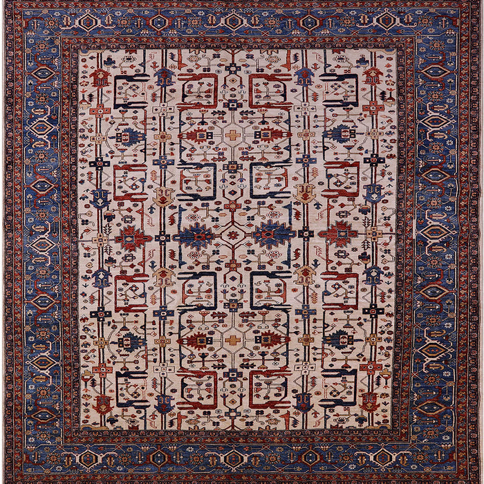 Square Mid-Century Modern Purple Lily Purple Oriental Rug, urb2846