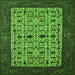 Square Oriental Green Industrial Rug, urb2846grn