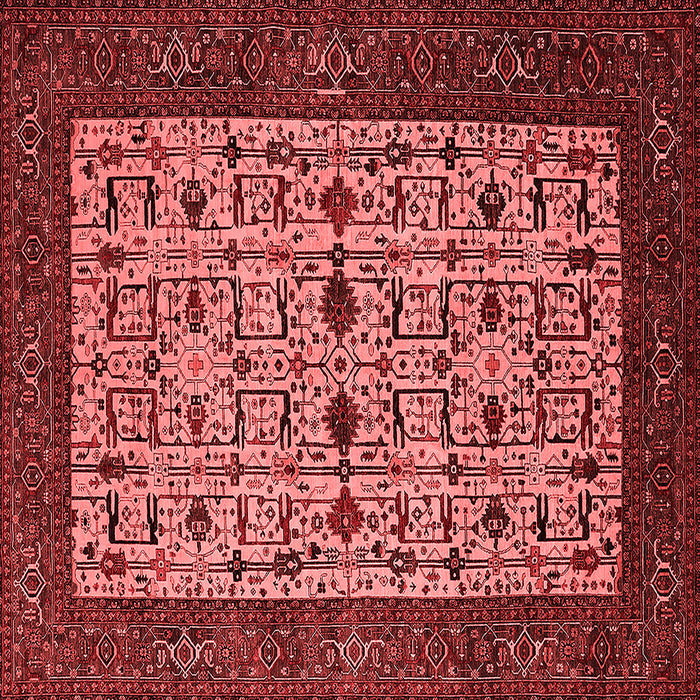 Machine Washable Oriental Red Industrial Rug, wshurb2846red