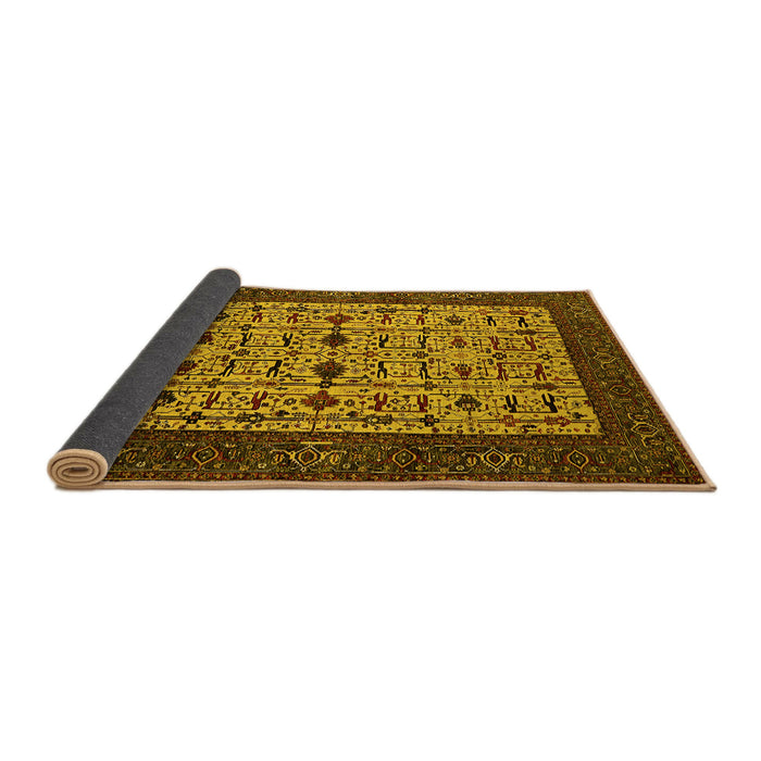Sideview of Oriental Yellow Industrial Rug, urb2846yw