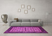 Machine Washable Oriental Pink Industrial Rug in a Living Room, wshurb2846pnk
